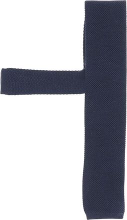 HUGO BOSS Wol Gebreide Das - Heren - Stropdassen - Blauw - ONE Size - Wol - Accessoires