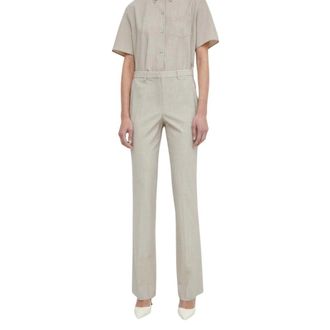 Theory Pantal&oacute;n de Lana Acampanado - Trousers - Mujer - Gris - S