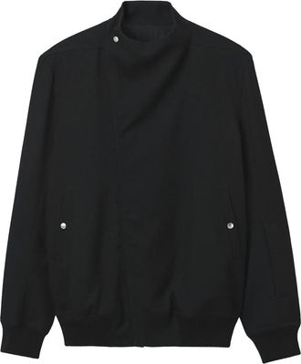 Rick Owens Giacca asimmetrica a collo alto - Nero