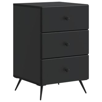 vidaXL Armario De Noche Negro 43 X 41 X 66,5 Cm Madera De Ingenier&iacute;a Vidaxl