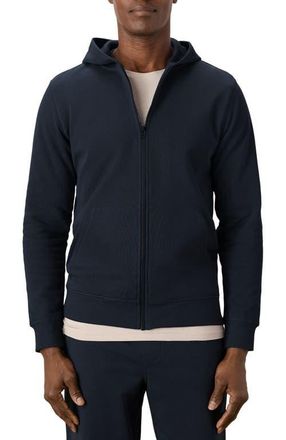 Pact Organic Brushed Fleece Zip Hoodie in Midnight Blue at Nordstrom, Size X-Large