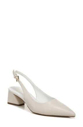 Franco Sarto Racer Slingback Pointed Toe Pump in Putty/Putty at Nordstrom, Size 9.5