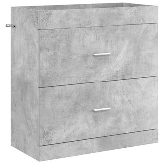 vidaXL Gabinete De Ba&ntilde;o Debajo Del Lavabo Gris Hormig&oacute;n Vidaxl