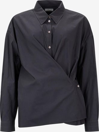 Christophe Lemaire Hemd aus Baumwolle und Seide Twisted