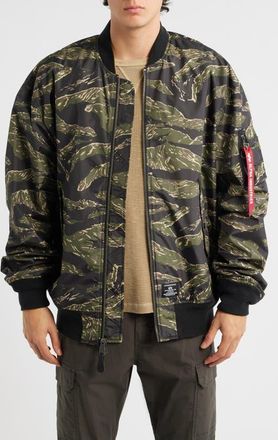 Alpha Industries L-2B Oversize Flight Jacket in Tiger Camo at Nordstrom, Size Xx-Large
