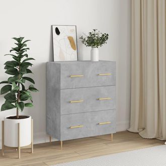 vidaXL Vidaxl - Aparador De Madera De Ingenier&iacute;a Gris Hormig&oacute;n 69,5x34x90 Cm