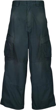 Balenciaga Large Cargo Broek - Heren - Wijde Broeken - Groen - S - Katoen - Broeken