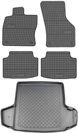 OEM Skoda Octavia Iii (5e) Kombi De 05.2013 A 05.2020. Juego De Alfombrillas De Goma Para Coche Y Maletero