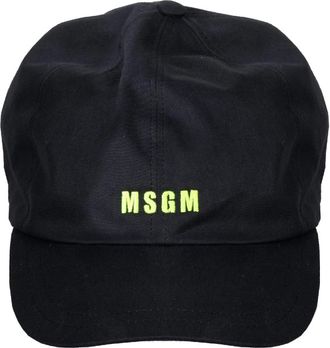 Msgm Baseballpet - Heren - Petten - Zwart - ONE Size - Katoen - Accessoires