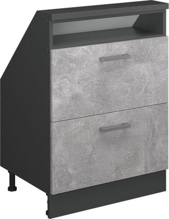 Vicco Armario Para Techo Inclinado Rion, Hormig&oacute;n/antracita, Con 2 Cajones, Vicco