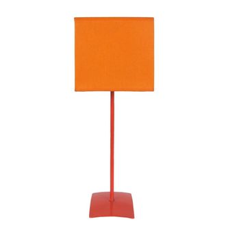 Tosel L&aacute;mpara de mesita metal naranja pantalla naranja
