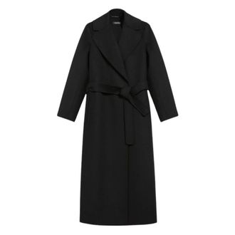 Max Mara Abrigo cruzado con cintur&oacute;n Poldo - Coats - Mujer - Negro - L