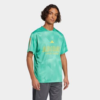 adidas T-Shirt ADIDAS SPORTSWEAR M TIRO NP TEE, Herren, Gr. S, weiss (semi court gr&uuml;n, wei&szlig;, multicolor), Obermaterial: 100% Polyester, Rundhals, Shirts T-Sh