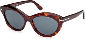 Tom Ford Toni Zonnebril - unisex - Zonnebrillen - Bruin - 55 MM - Accessoires