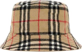 Burberry Beige Signature Checks Bucket Hat