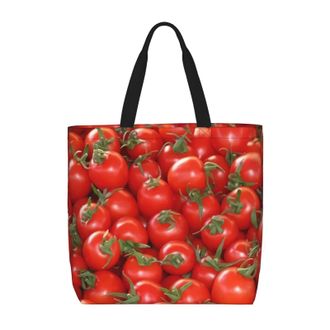 Generic Canvas Tote Bag Tomatoes Daily Bag Reusable Fashion Beach Travel Bags, For Daily, Work, Wedding, School, Swim
