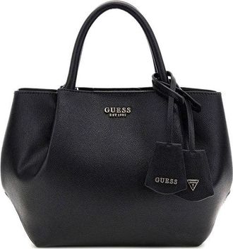 Guess Womens Satchel Bag Black Polyurethane - Satchel-Bags