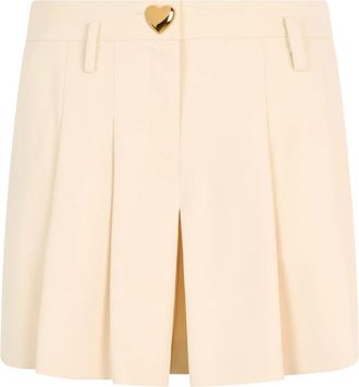 Moschino Gekreukte shorts - Dames - Bermuda - Beige - M - Korte Broeken