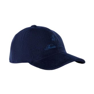 Brooks Brothers Cotton Corduroy Logo Baseball Cap - male - Brooks Brothers - Hats & Caps - Blue - ONE SIZE - Accessories