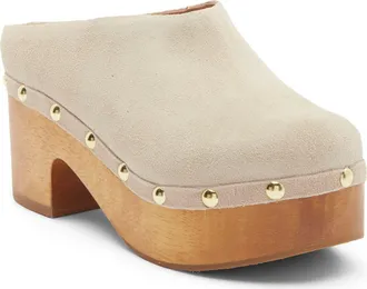 Free People Calli Platform Clog in Pale Tan at Nordstrom, Size 6.5