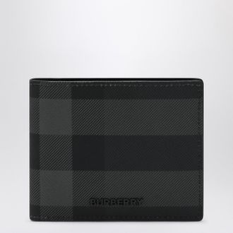 Burberry Grey Check Bi Fold Wallet