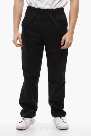 Off-white Cotton Chino Trousers with Elastic Waist size M