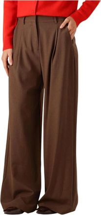 Suncoo Jonas Pantalon - Dames - Wijde Broeken - Bruin - XS - Broeken