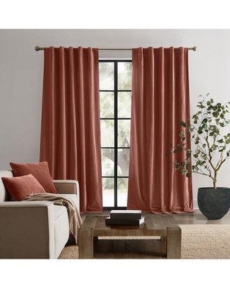 Brooklyn Loom Matte Cotton Velvet Window Curtain