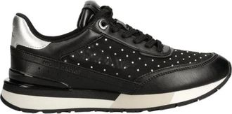 Michael Kors Nova Sneakers - Dames - Sneakers - Zwart - 36 EU - Leer - Schoenen