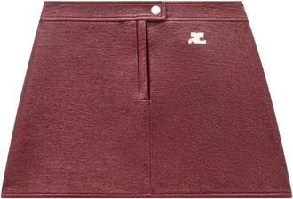 Courr&egrave;ges Rokken, Dames, Rood, S, Katoen, Reedition Vinyl Mini Rok