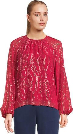 Lilly Pulitzer Noraleen Silk Top Womens Clothing Malbec Red Fish Clip Chiffon : XXS