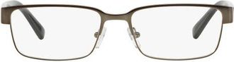 A|X Armani Exchange 54mm Rectangular Optical Glasses in Matte Gunmetal at Nordstrom