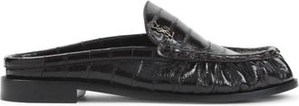 Saint Laurent Le Loafer 15 Backless Loafer - Dames - Slip ons - Bruin - 36 EU - Leer - Schoenen