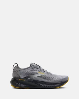 Brooks Mens Adrenaline Gts 25 Running Shoes In Primer Grey, Ebony & Jasmin
