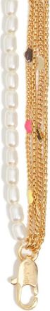 Bimba & Lola multi-chain bracelet - women - Brass/Resin/Enamel - One Size - Gold