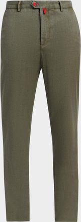 Kiton Men & apos;s Wool Tapered-Leg Trousers