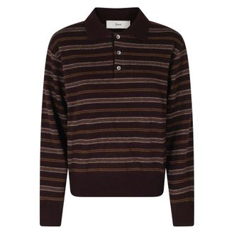 Dunst Maglione a Collo Polo a Righe - - Tops - Donna - Marrone - M