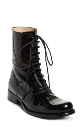 The Row Kai Combat Boot in Black at Nordstrom, Size 6.5Us
