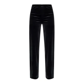 VETEMENTS Sweatpants, female, Black, Size: M Velour Sweatpants