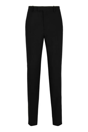 Ferragamo Ferragamo Mens Slim-Fit Wool Tailored Trousers