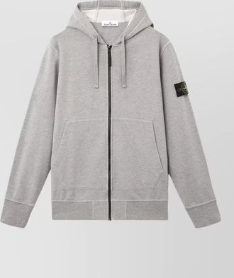 Stone Island cotton hooded sweatshirt