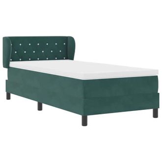 vidaXL Vidaxl - Cama Con Somier Y Colch&oacute;n Gris Oscuro 80x200 Cm Terciopelo