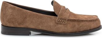Tory Burch Classic Penny Loafer - Dames - Loafers - Bruin - 41 EU - Leer - Schoenen