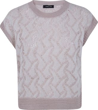 Anneclaire Short Sleeves Round Neck Sweater