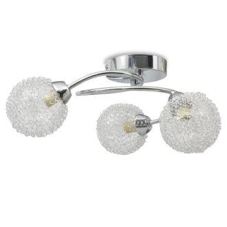Berkfield Home Ceiling Lamp for 3 G9 Bulbs 120 W in White
