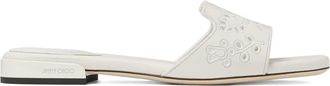 Jimmy Choo London Ariane flat sandals - women - Calf Leather/Calf Leather/Calf Leather - 40,5 - White