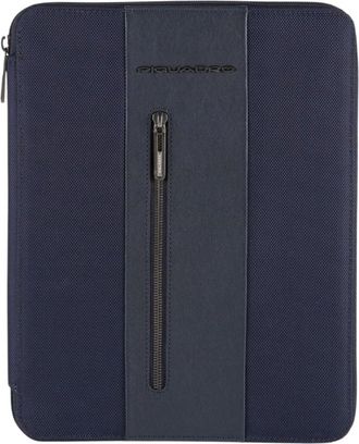 Piquadro Tassen, Heren, Blauw, ONE Size, Leer, Notepadhouder met i Pad Pro 12.9 Compartiment