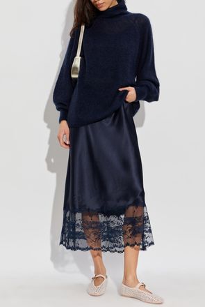 By Malene Birger Blake Skirt, Womens, Navy Blue