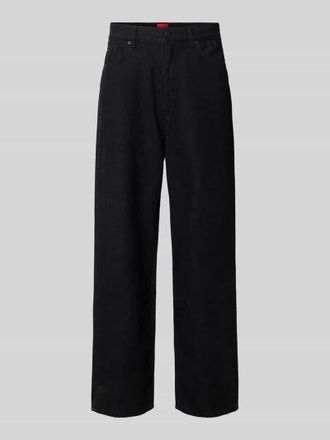 HUGO BOSS Loose Fit Wide Leg Jeans aus reiner Baumwolle Modell HUGO 554 in Black, Gr&ouml;&szlig;e 31/32