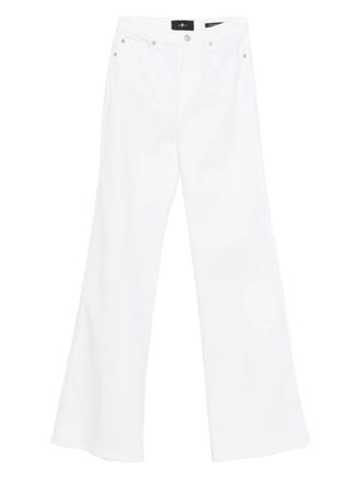 Seven 7 Dojo logo-label jeans - White